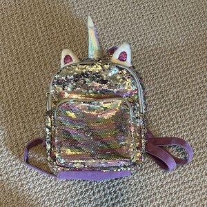 Sequin Unicorn Kids Backpack-small